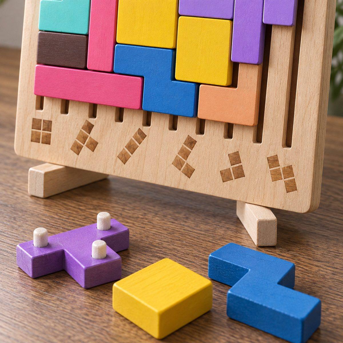 Complete Brain Blocks set with 42 wooden pieces
